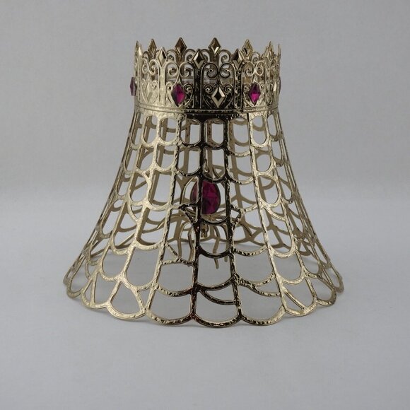 New Bath & Body Works Single Wick Halloween Gold Spider Web Candle Holder - Picture 7 of 7